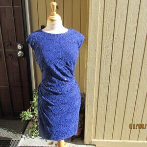 #769  NEW WOMAN'S BLUE LACE DRESS BY RAKPH LAUREN  (SIZE 14)